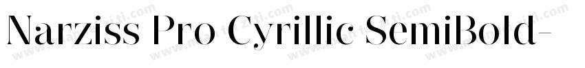 Narziss Pro Cyrillic SemiBold字体转换